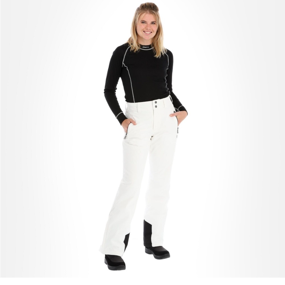 Body Glove Snowboarding Ski Pants Womens XL White Paneled Insulated Zip Pocket